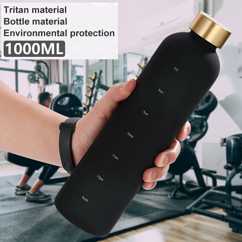 1L Time Marker Water Bottle, Motivational Water Bottle With Time Markings, Sports Water Bottle for Outdoor Activities 1L Time Marker Water Bottle, Motivational Water Bottle With Time Markings, Sports Water Bottle for Outdoor Activities